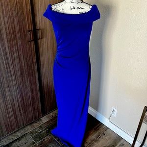 Gown. Beautiful draping and very flattering